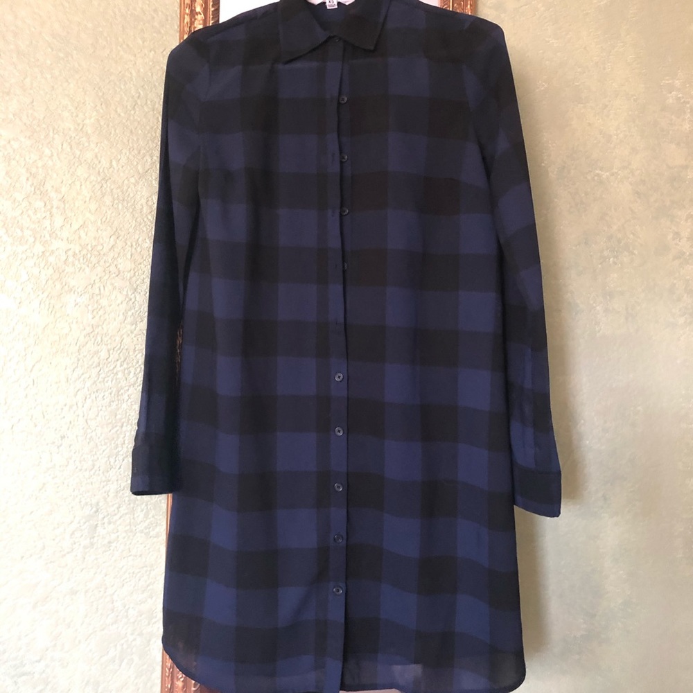 BB Dakota Buffalo Print Button Down Shirt Dress